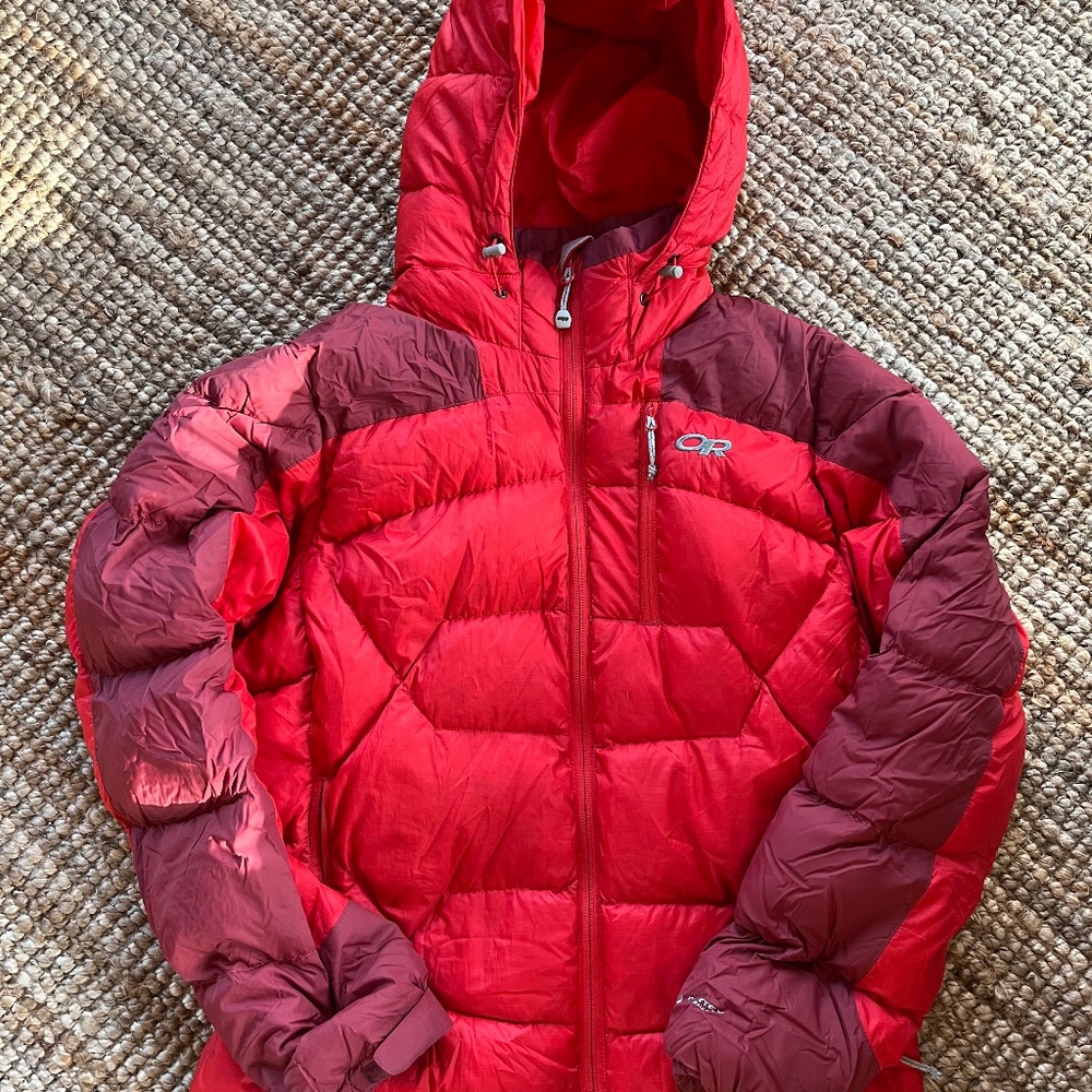 *SOLD* Outdoor Research Red and Maroon Puffer Jacket
